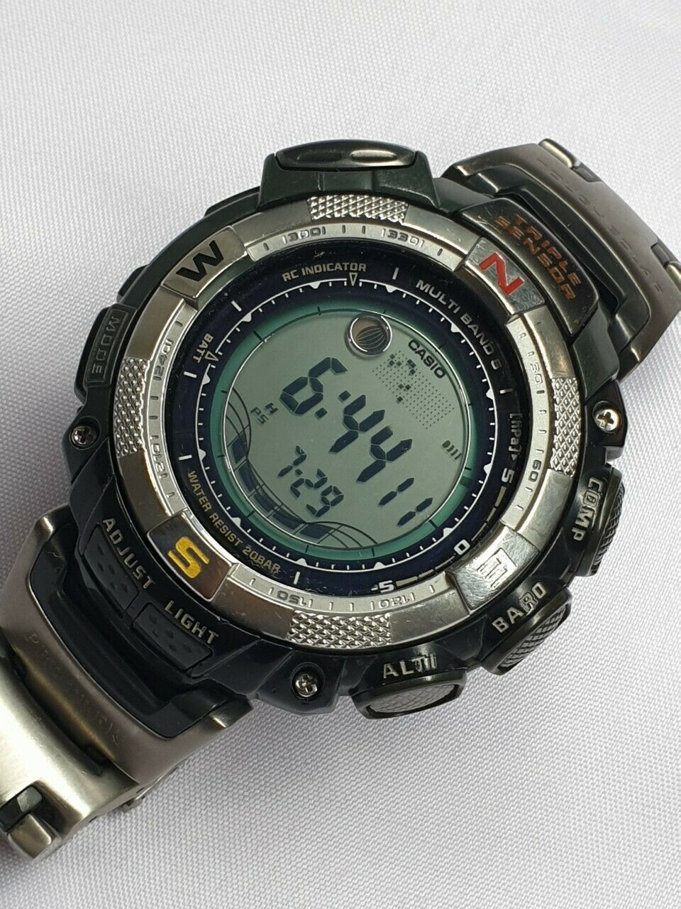 Casio Pro Trek Japan Titanium 3132 PRW-1500J WR 200M Compass 