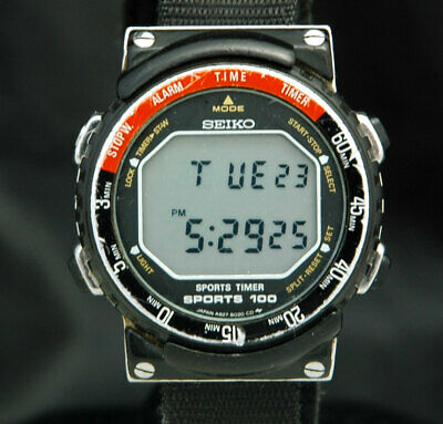 SEIKO Sports 100 ASTRONAUT YACHT TIMER LCD Digital WATCH RARE VTG A827-6029  | WatchCharts Marketplace