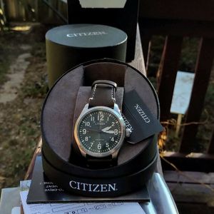 CITIZEN Chandler Eco-Drive Green Dial Dark Brown Leather Men's Watch offers