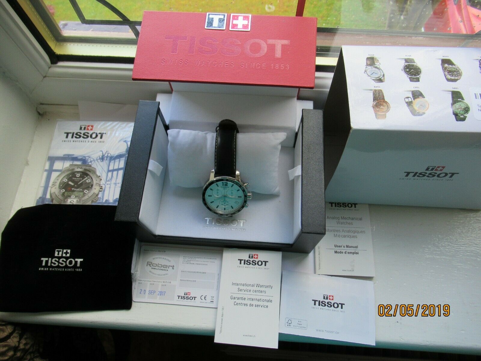 TISSOT QUICKSTER T095417A CHRONOGRAPH TACHYMETER DATE BOXED MANUAL