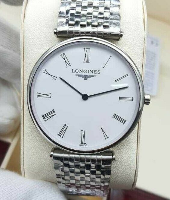 La Grande Classique DE Longines Quartz White Slim Swiss Mens Gents