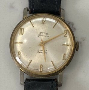Vintage 1963 Ultra Flat Fero Feldmann 17 Jewels Swiss Made Mens