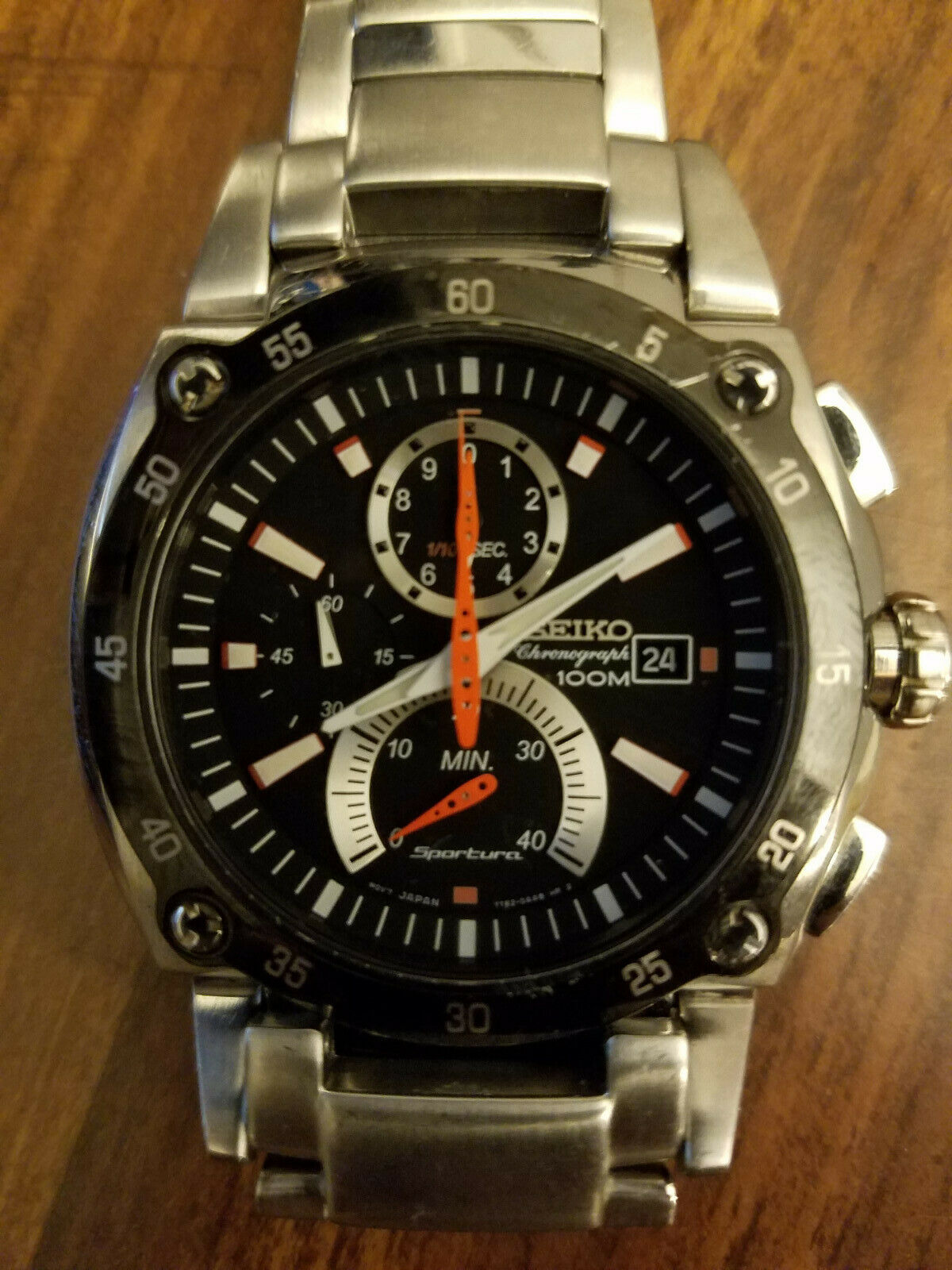 Men's wrist watch cronograph Seiko Sportura model 7T82-0AA0 serial 663757 |  WatchCharts