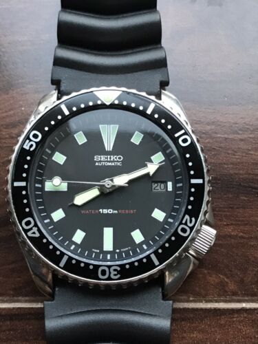 Seiko 7002-7000 SDS001 Black Vintage Men's Automatic Diver Watch Patina |  WatchCharts