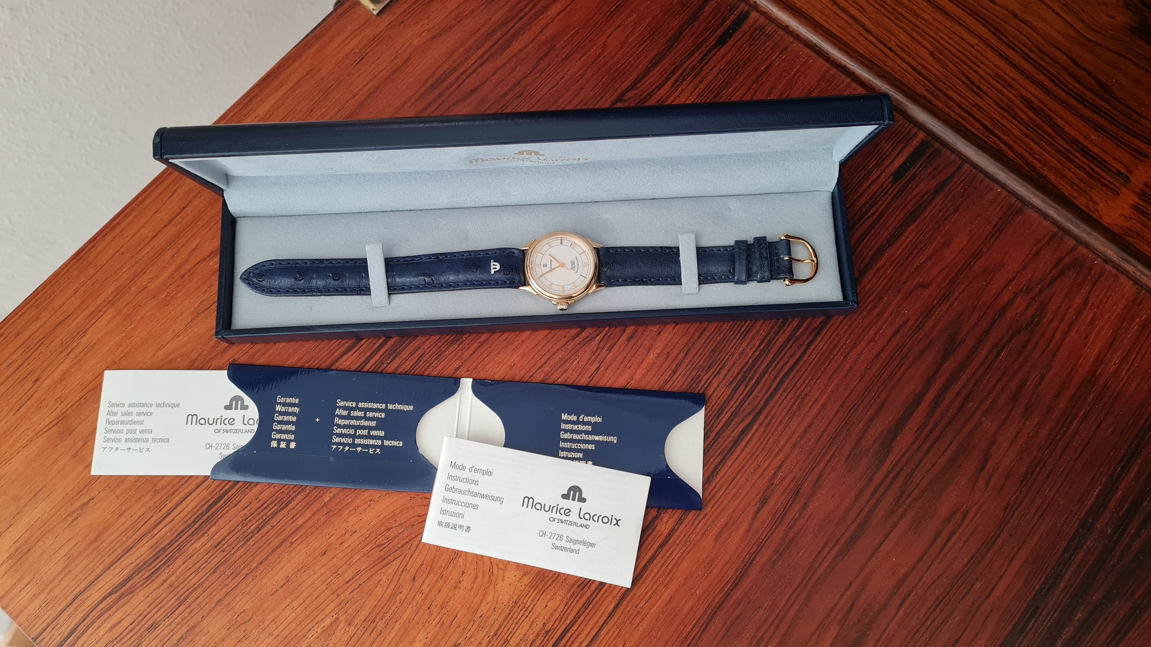 Mairice LACROIX day date automatic with box papers unworn USD800