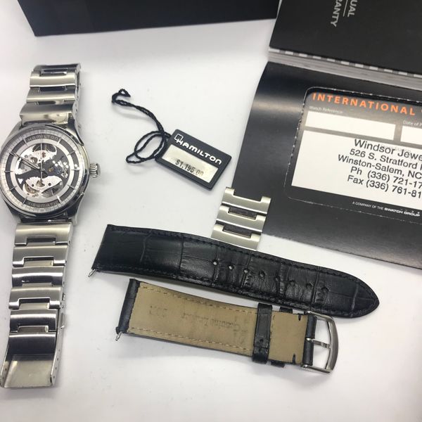 [WTS] Hamilton Jazzmaster Skeleton Full Kit Leather strap + Bracelet