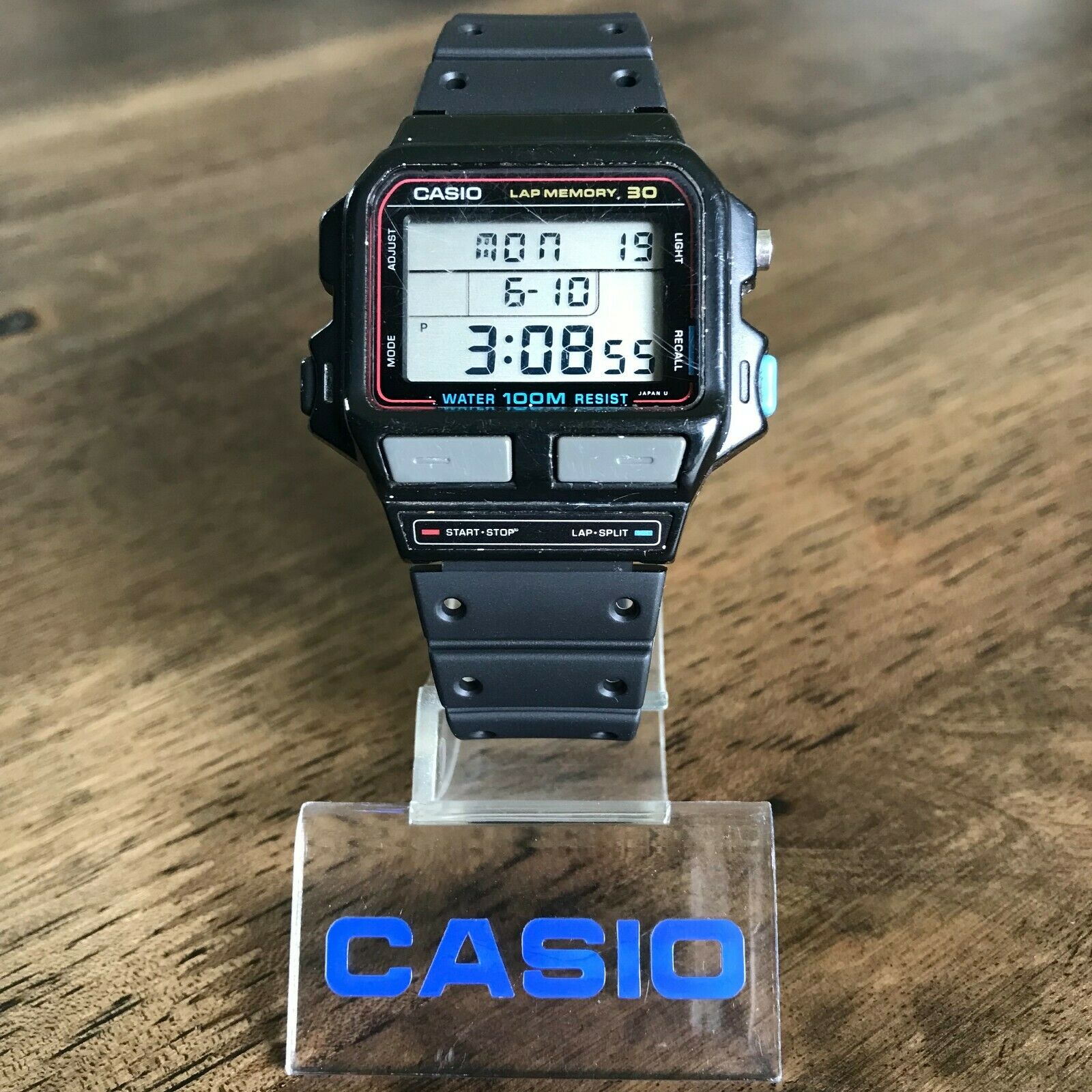 RARE Vintage 1989 Casio SDB-500W Lap Memory Jogging Watch Made in 