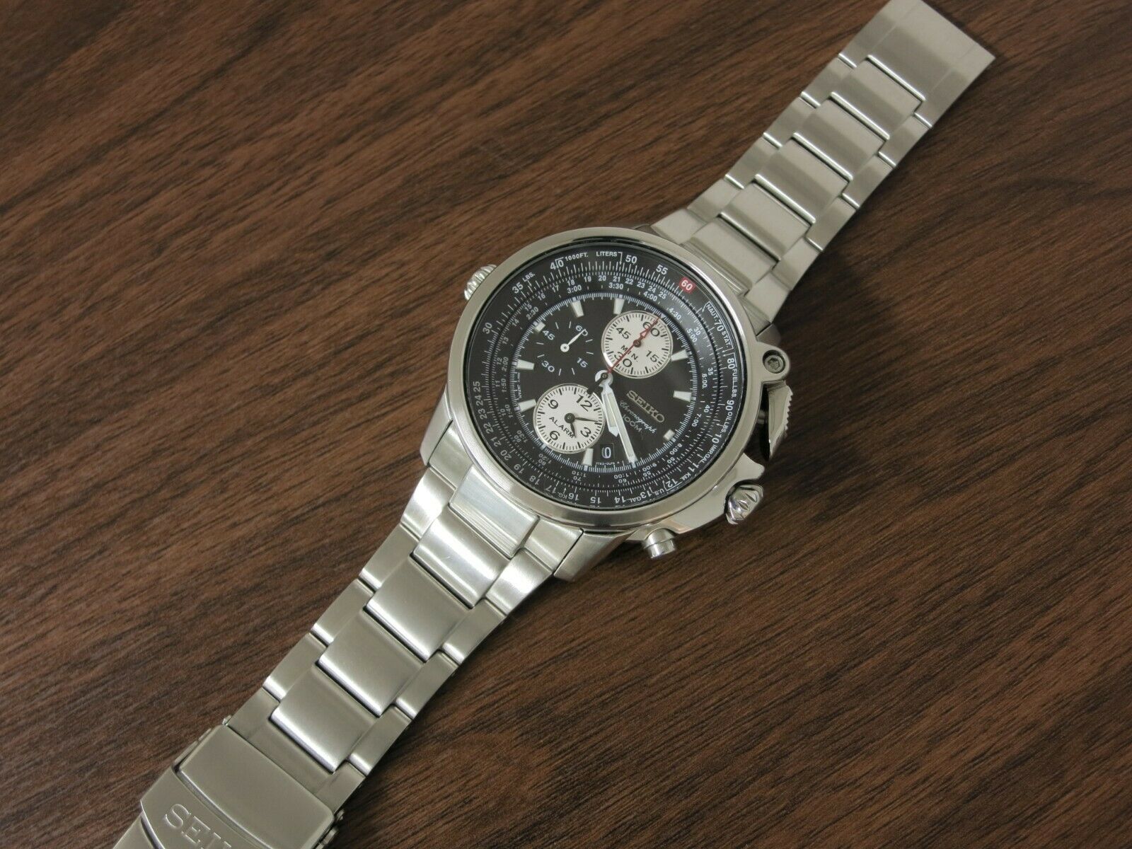 saaaaa_再開様 Seiko FlightMaster SNAB67P1 Black Panda 7T62 0HM0 Pilot Alarm