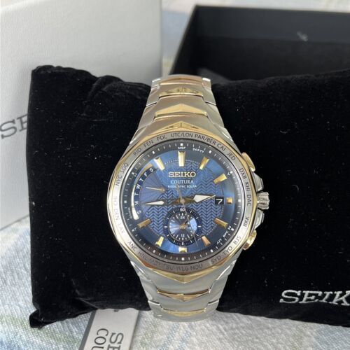 SEIKO Solar Radio Sync Coutura Two Tone Stainless Men's Watch
