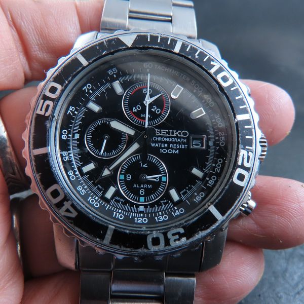 7T62 Japan Seiko Chrongraph Quartz Men Watch For Part Or Repair ...