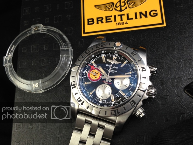 FSOT Breitling Chronomat 44 GMT Patrouille Suisse 50th