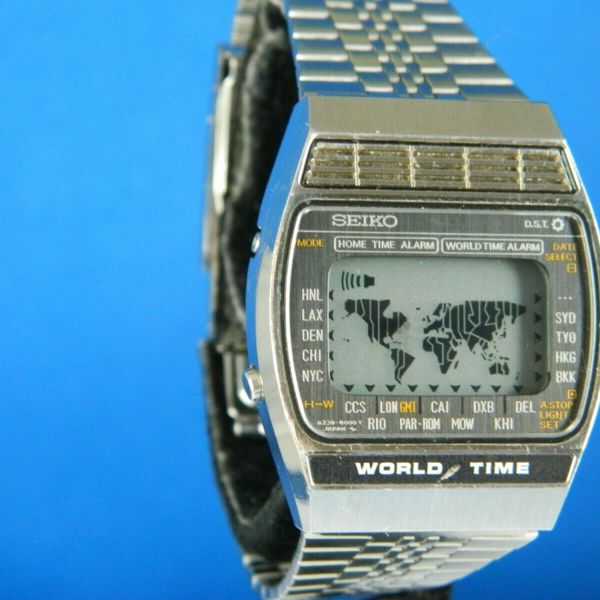 VINTAGE SEIKO WORLD TIME A239-5020 ALARM CHRONO JAPAN STAINLESS MENS WATCH  C1980 | WatchCharts