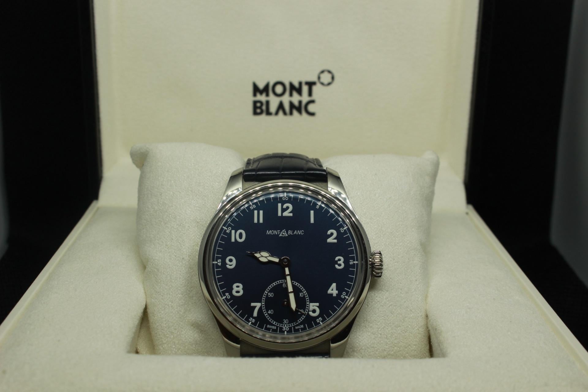 WTS MontBlanc 1858 Blue Dial 113702 WatchCharts Marketplace