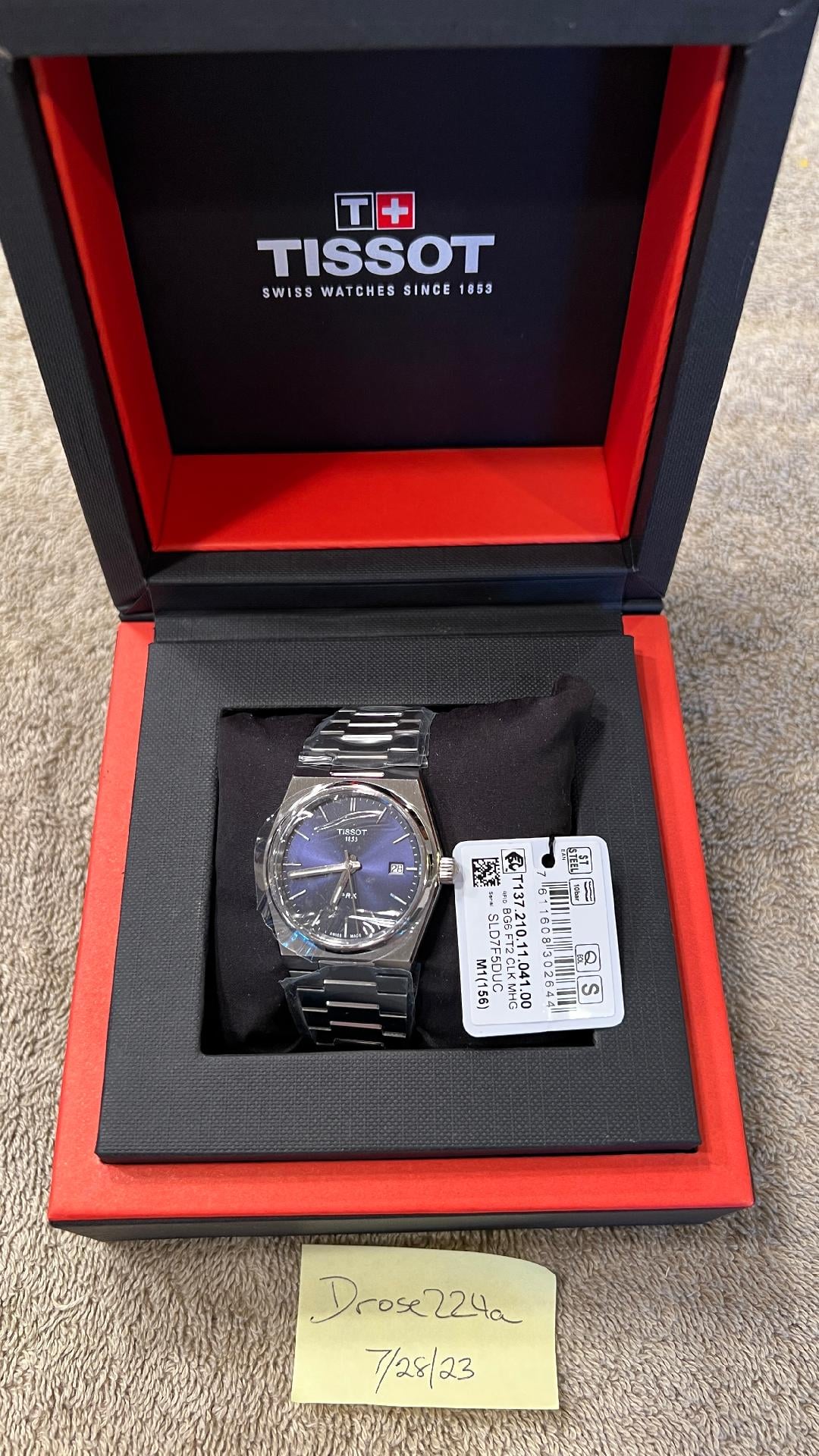 WTS] Tissot PRX 35mm Blue Dial Watch NIB Full Kit $285.00