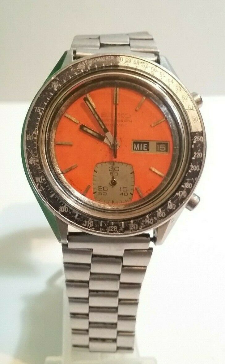 seiko chronograph orange