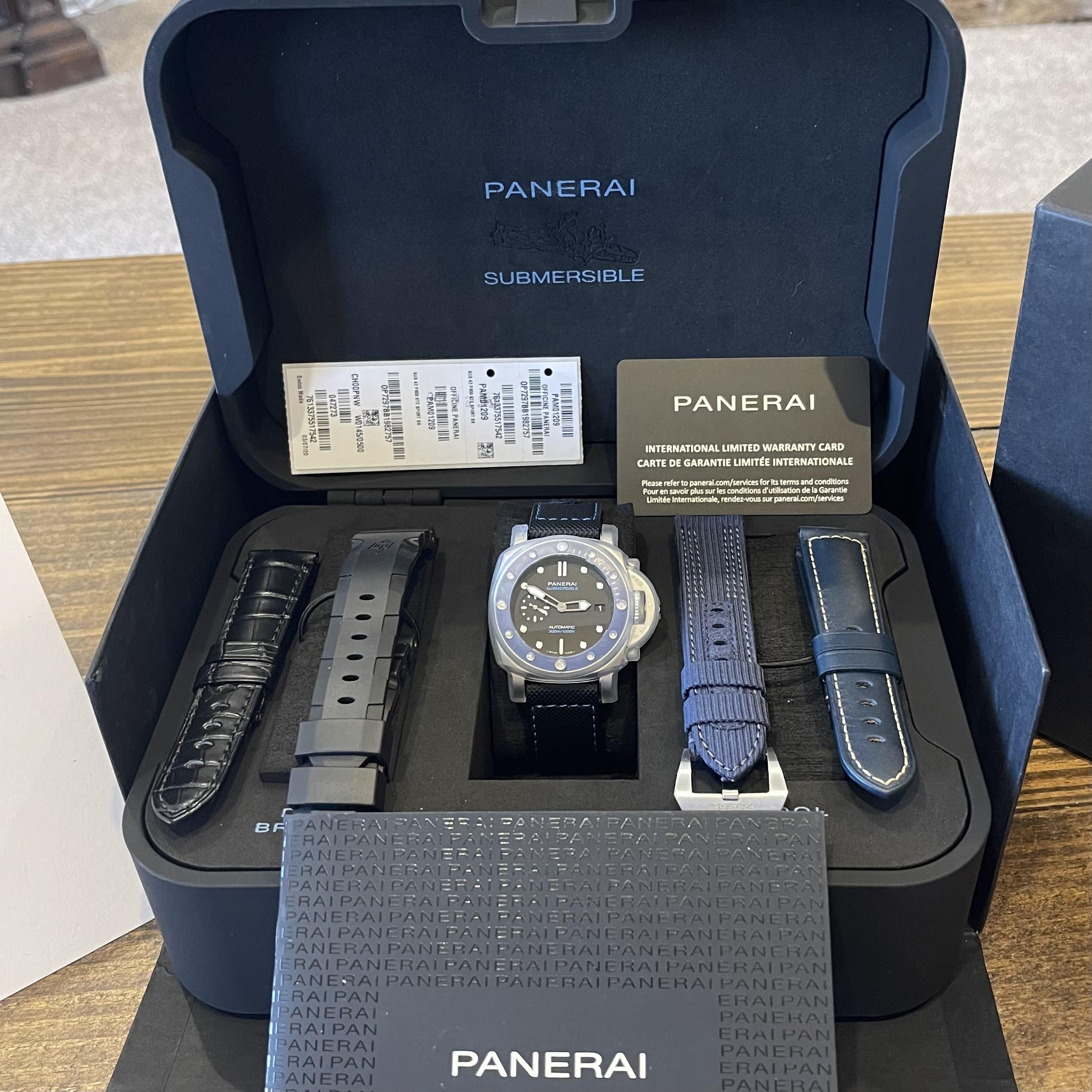 WTS Panerai 1209 Submersible Azzurro Mint Full Set 42mm PAM01209