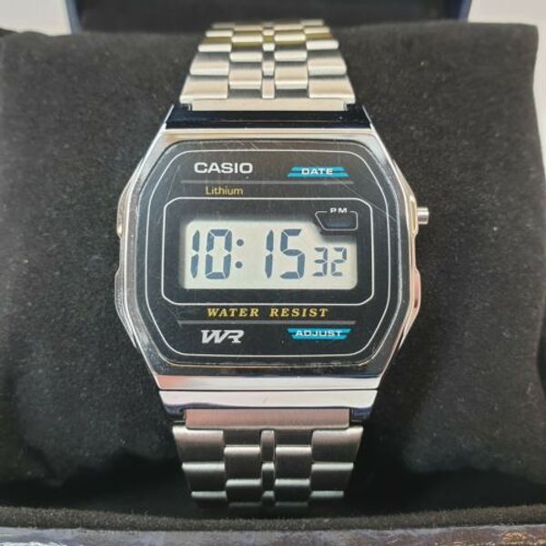 NOS CASIO B-614W DIGITAL WATCH MODULE 1070 VINTAGE 1990 in CHROME ...