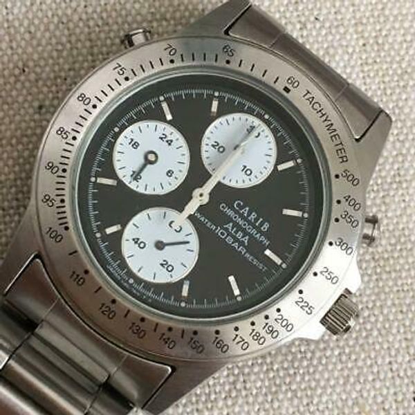 Second Hand Seiko Alba Carib Chronograph Y189-7A10 | WatchCharts