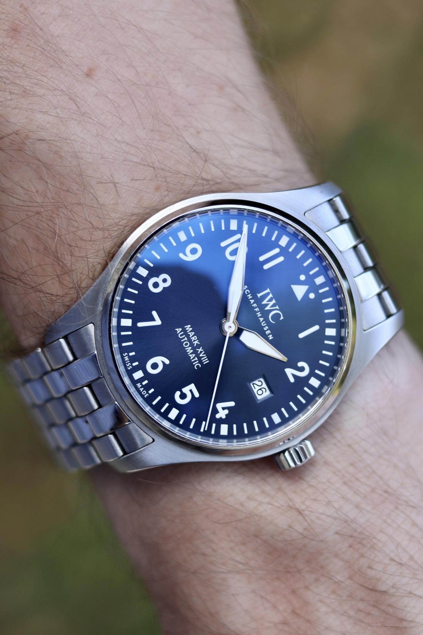 WTS IWC Mark XVIII IW327016 Le Petit Prince Blue Dial Full Kit