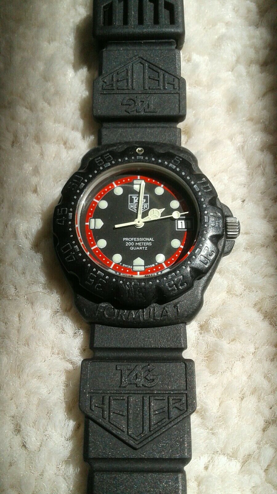 Vintage TAG Heuer Blue Formula 1 Men’s 34mm Watch Model # 383.513 Quartz  (READ)