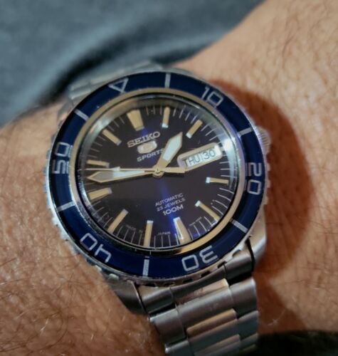 SEIKO SEIKO5自動巻き時計 青色ダイヤル 7s36-04n0 セイコー 5SPORTS