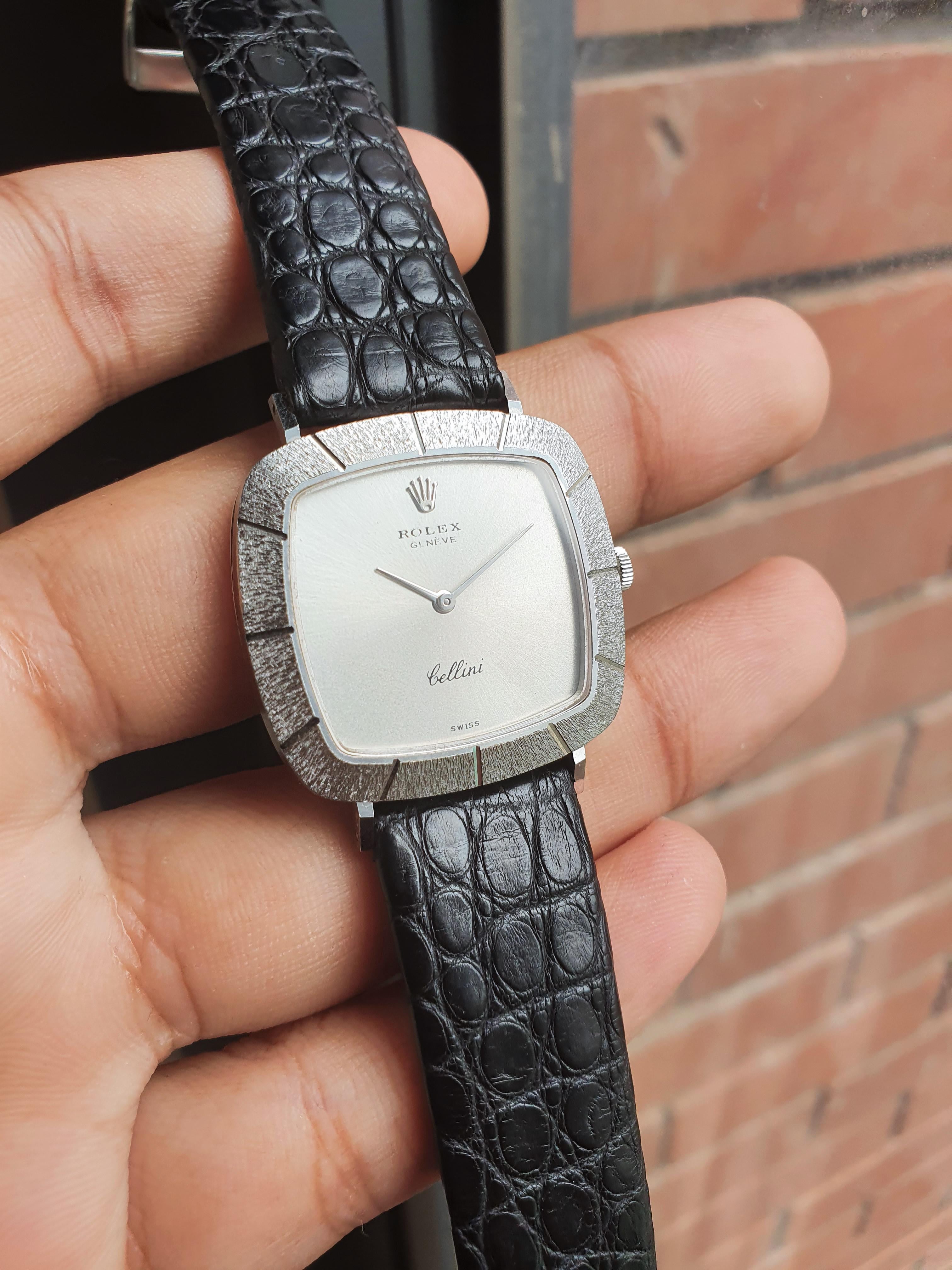 Rolex cellini hotsell vintage white gold