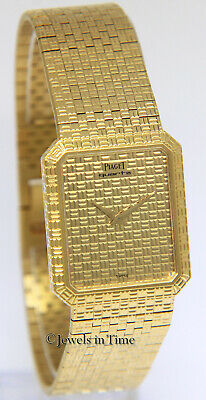 Piaget Tradition 18k Yellow Gold Mens Quartz Watch on Bracelet