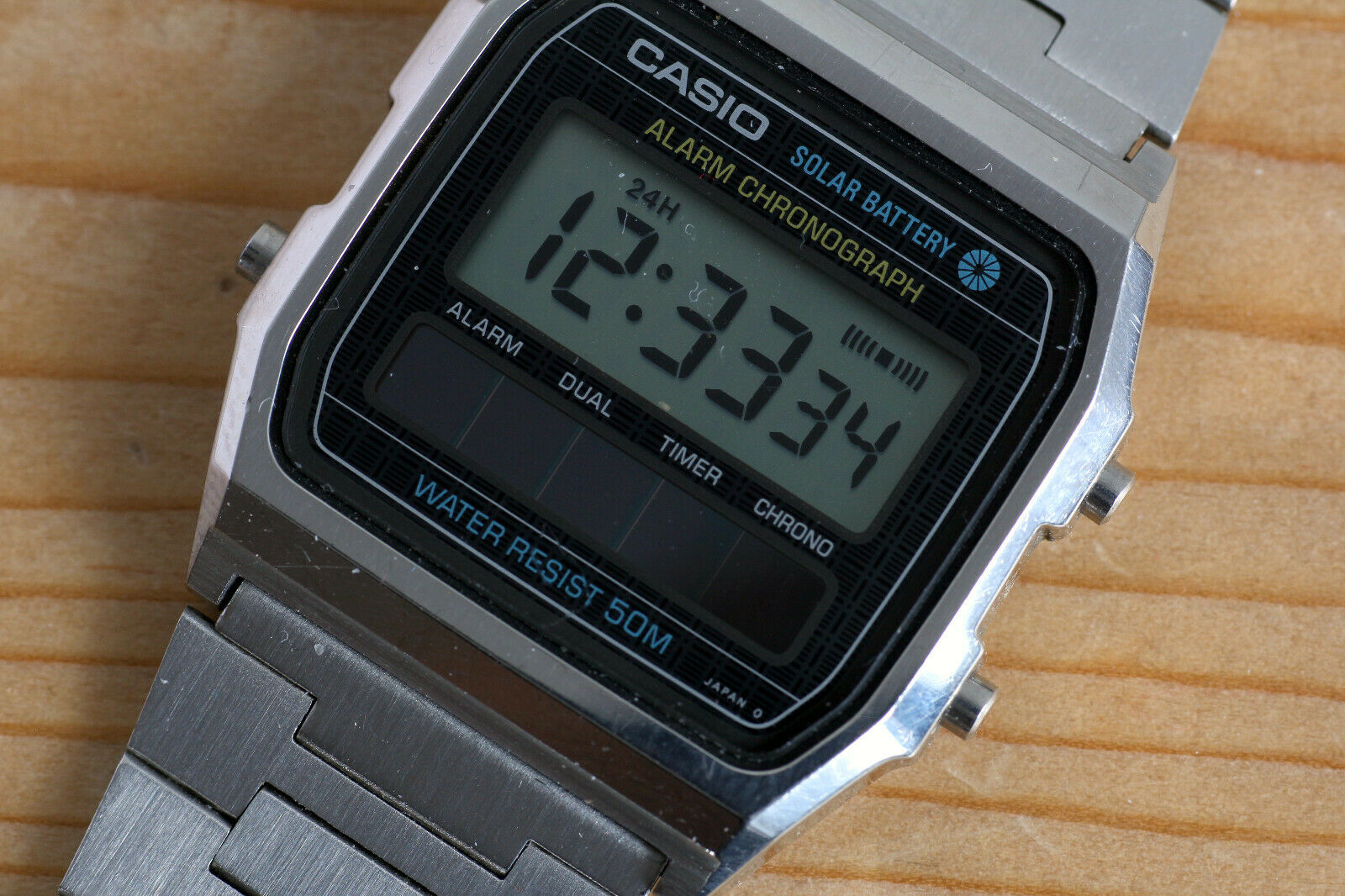 80's CASIO WS-80 カシオ SOLAR BATTERY ヴィンテージ デジタル 腕時計