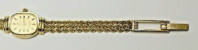 Ladies 14K Yellow Gold Triple Rope Bracelet Quartz OMEGA 1375