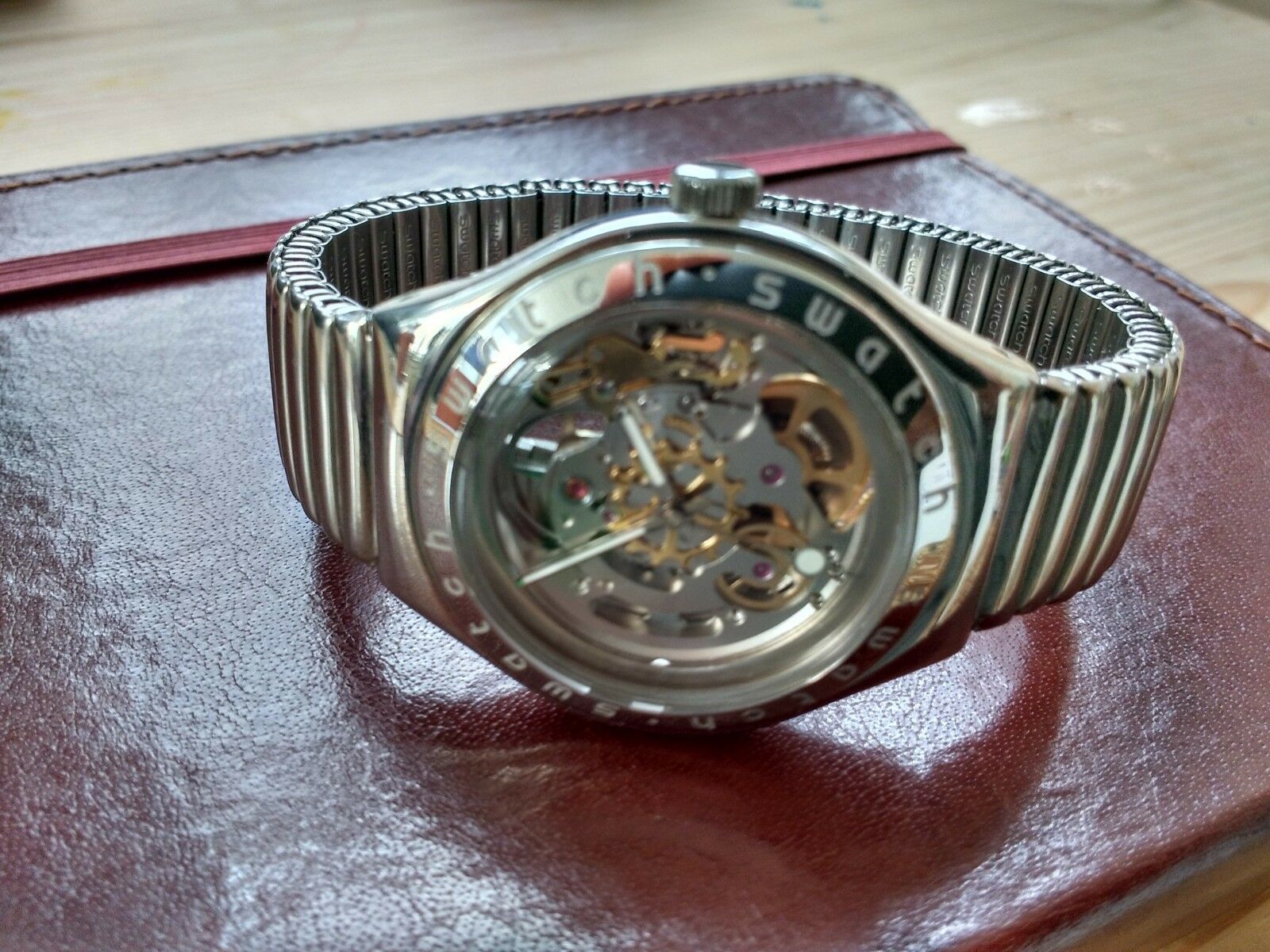 swatch irony automatic skeleton