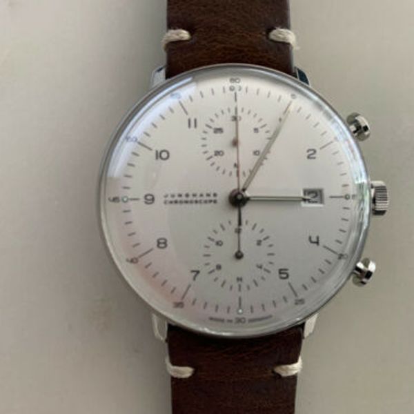 Junghans Max Bill Chronoscope Chronograph Automatic 027/4502.00 Watch ...