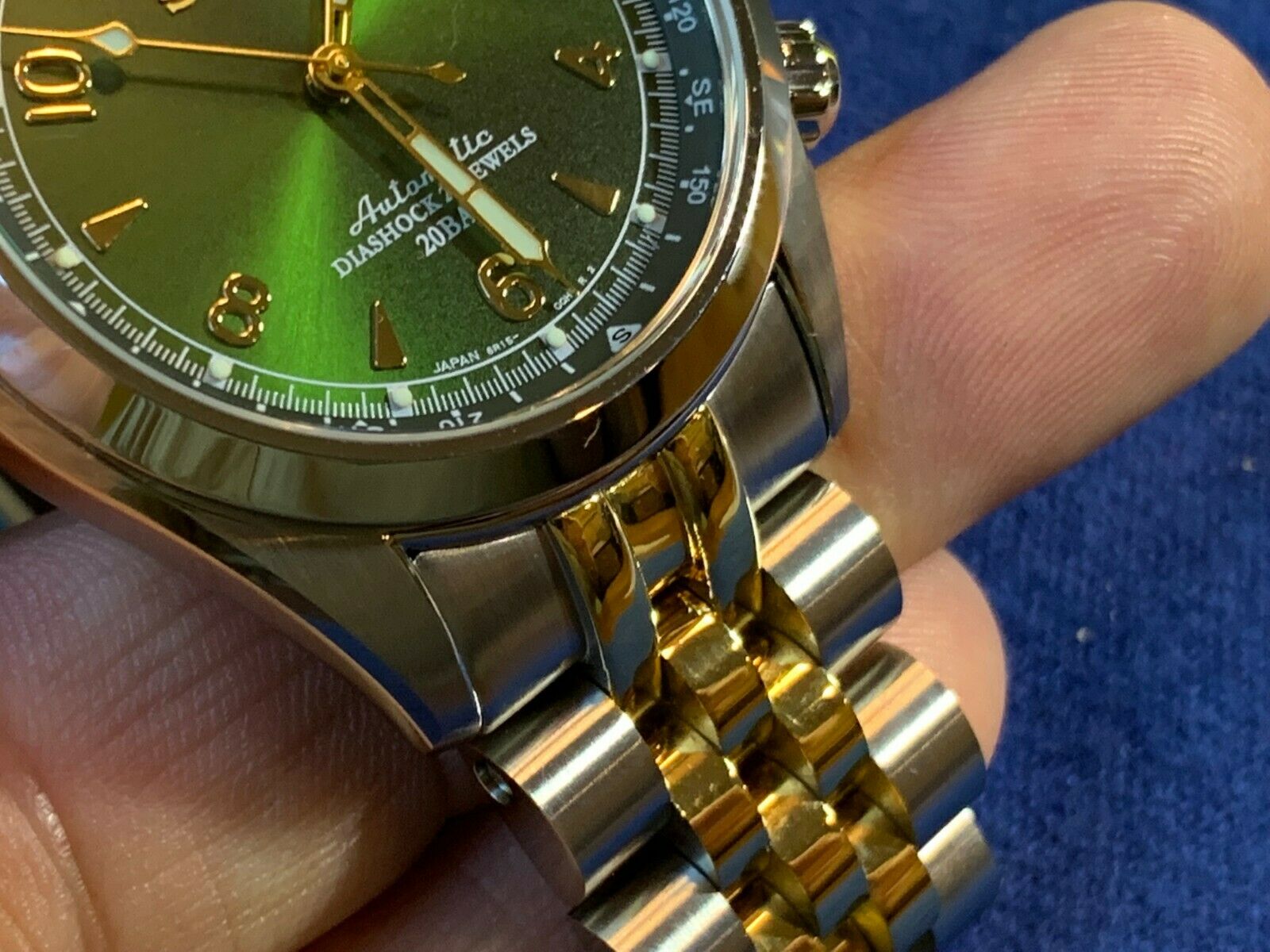 Seiko Alpinist SARB017 + Strapcode Angus Jubilee Two-Tone Gold Strap + Sub  Clasp | WatchCharts