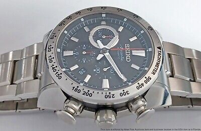 New Seiko Ananta Chronograph Automatic SRQ003 Mens Wrist Watch Box