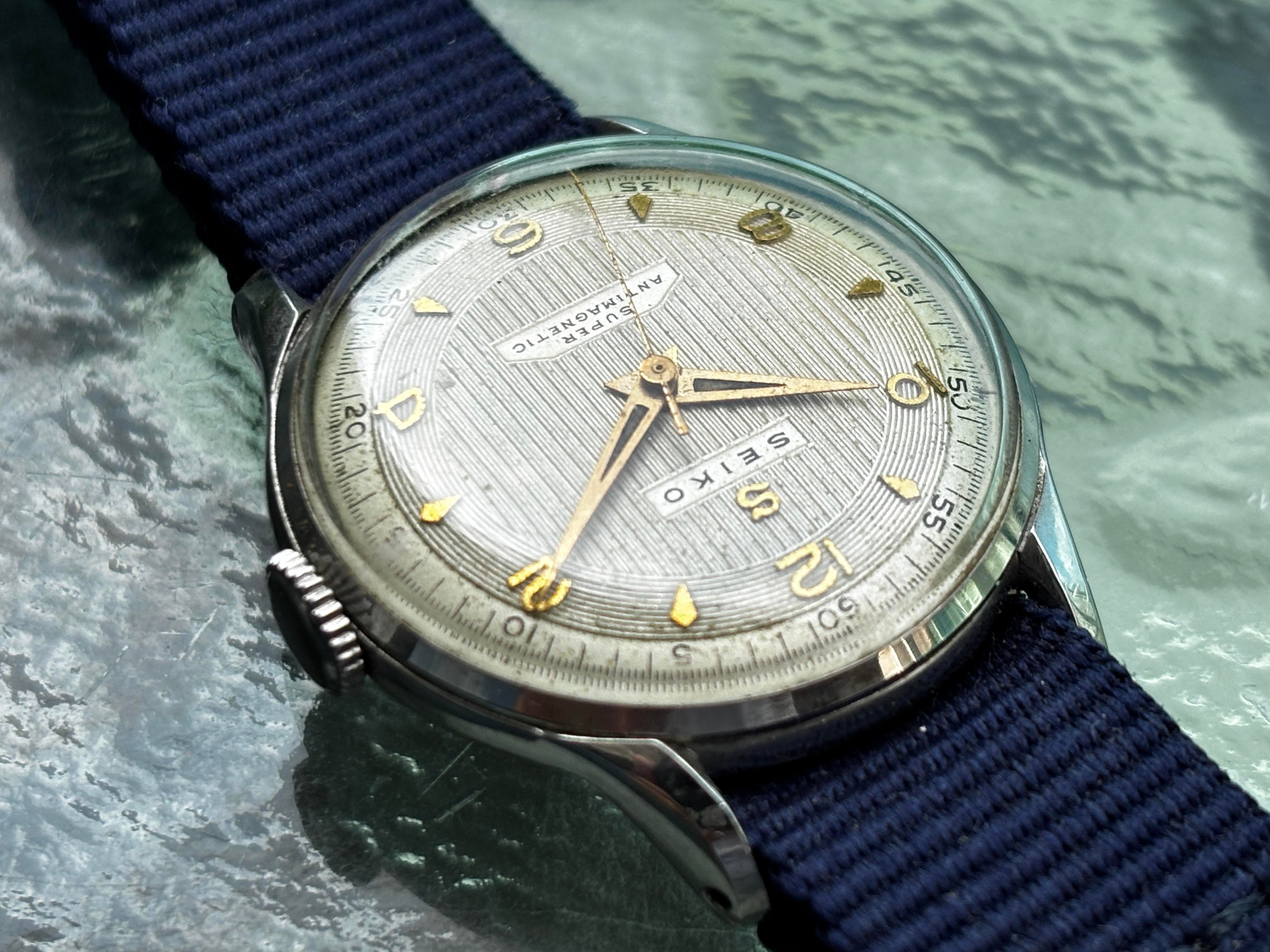 ビ*ケ様 SEIKO SUPER ANTIMAGNETIC 手巻き時計 1950 WTS] 1950s Seiko Super Antimagnetic (Ref. 13025) - Rare 
