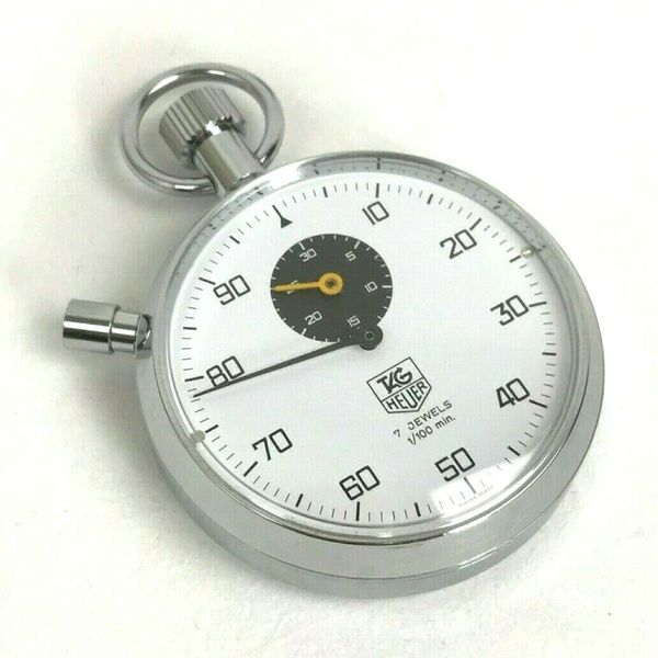 HEUER ストップウォッチ 7 JEWELS 1/100 MIN Vintage Nr Mint TAG HEUER 7 Jewel 1/100min Stopwatch - Boxed and