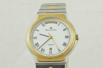 MAURICE LACROIX CALYPSO HERREN UHR GOLD VINTAGE QUARTZ 34MM 97823