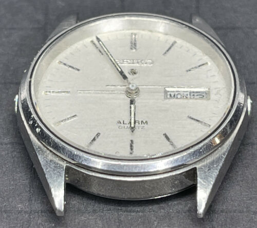 SEIKO 5C23-8009 Alarm Quartz Men's Watch Dual Crown Vintage