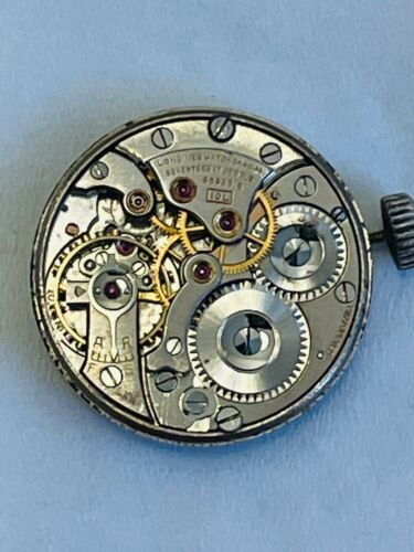 Vintage Mens Longines Watch Movement Caliber 10L 17 Jewels Runs