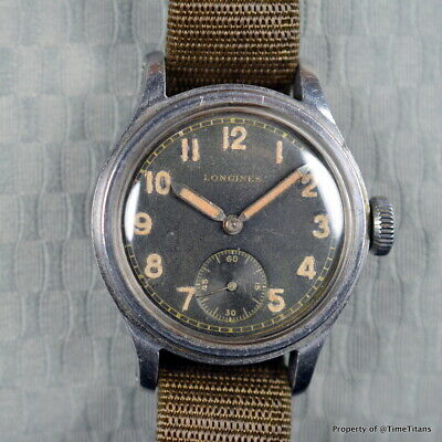 LONGINES 1943 Ref 5130 Cal 12.68Z STAINLESS STEEL DH GERMAN ARMY