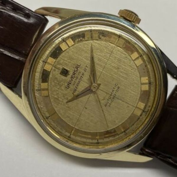 vintage universal geneve polerouter jet automatic microtor swiss