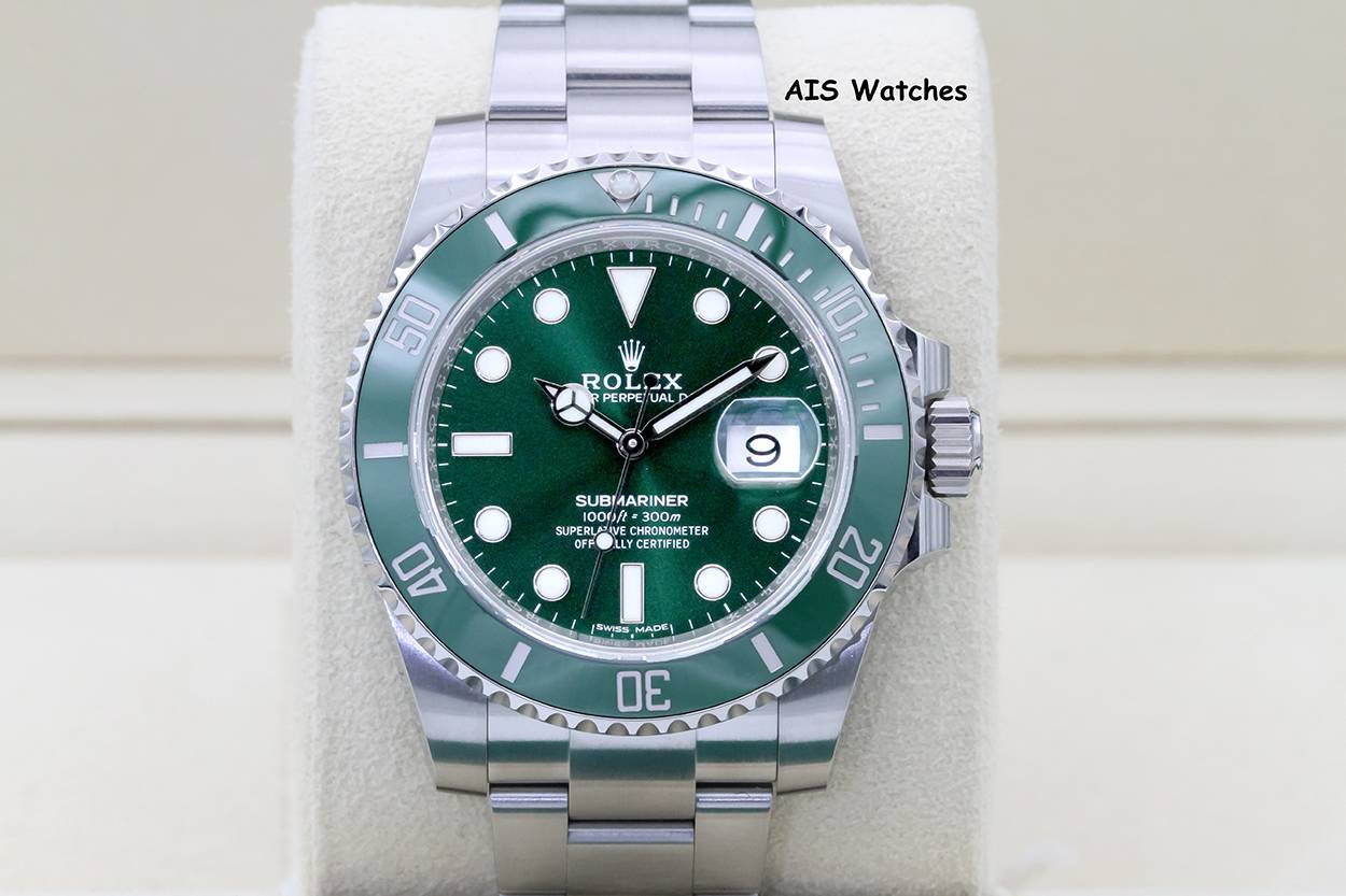 Rolex Submariner Date Watch CL5 Green Dial Bezel Men s Sub 72200