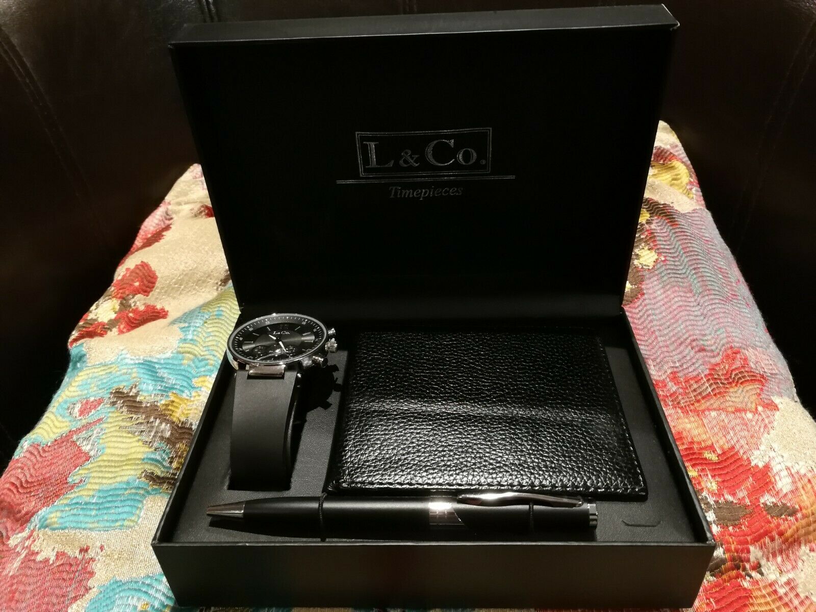 mens watch and wallet gift set