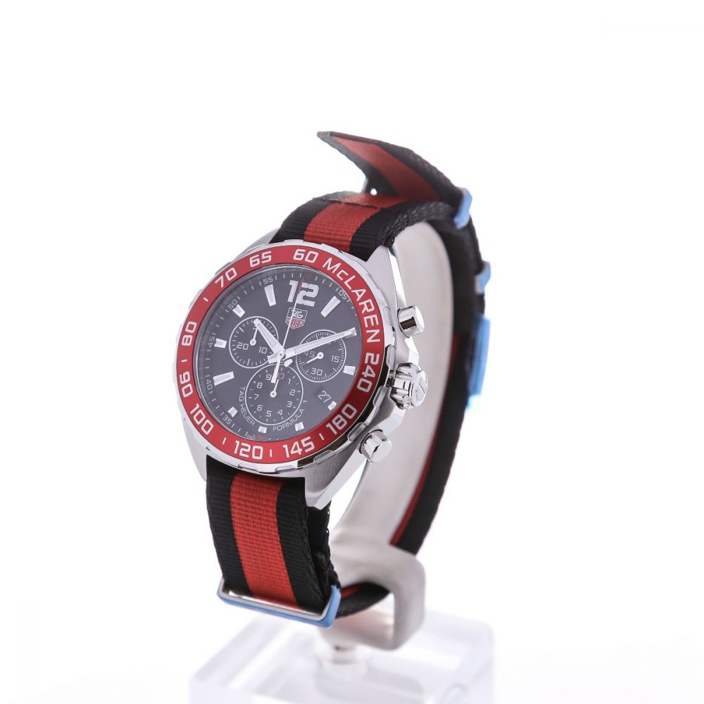 Tag Heuer Men S Caz1112 Fc8188 Formula One Chronograph Red Black Canvas Watch Watchcharts