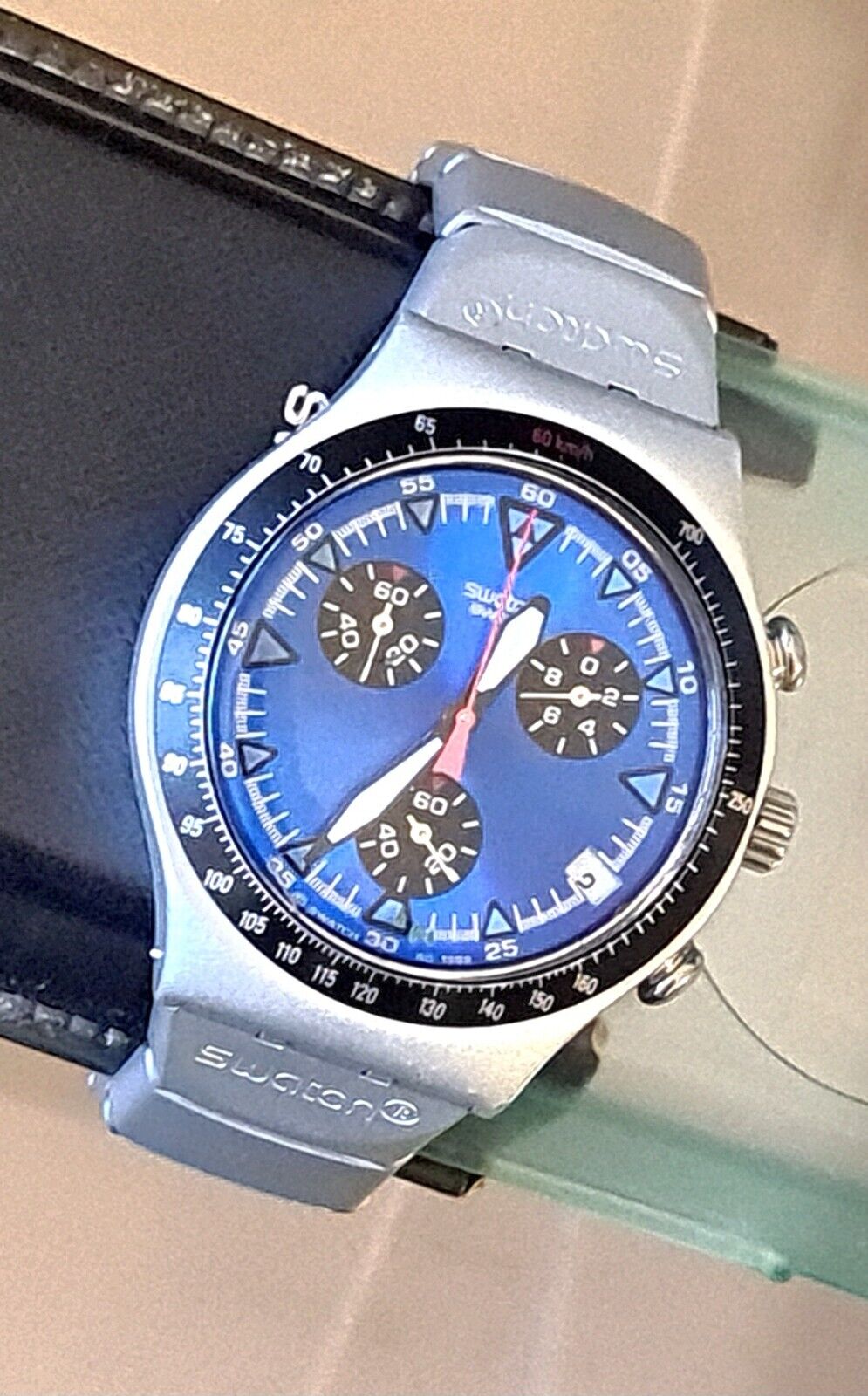 SWATCH SPECIAL IRONY CHRONO RARE - TOXIN ( Flip Lock STRAP