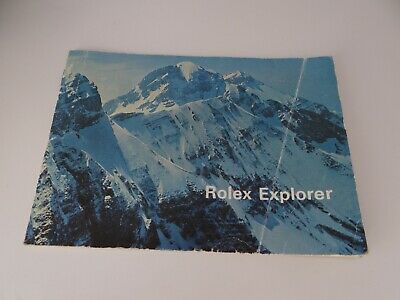 rolex explorer booklet