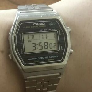 CASIO W-750 Marlin vintage lcd watch digital 100m steel 80s