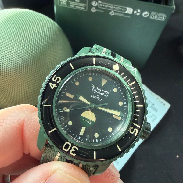 [WTS] Swatch Moonphase and Swatch Blancpain Green Abyss plus G shock ...