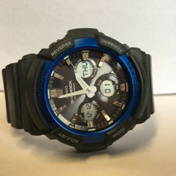 Casio Men's G-Shock Analog-Digital Blue Tough Solar Watch - GAS100-1B MSRP: $150 | WatchCharts