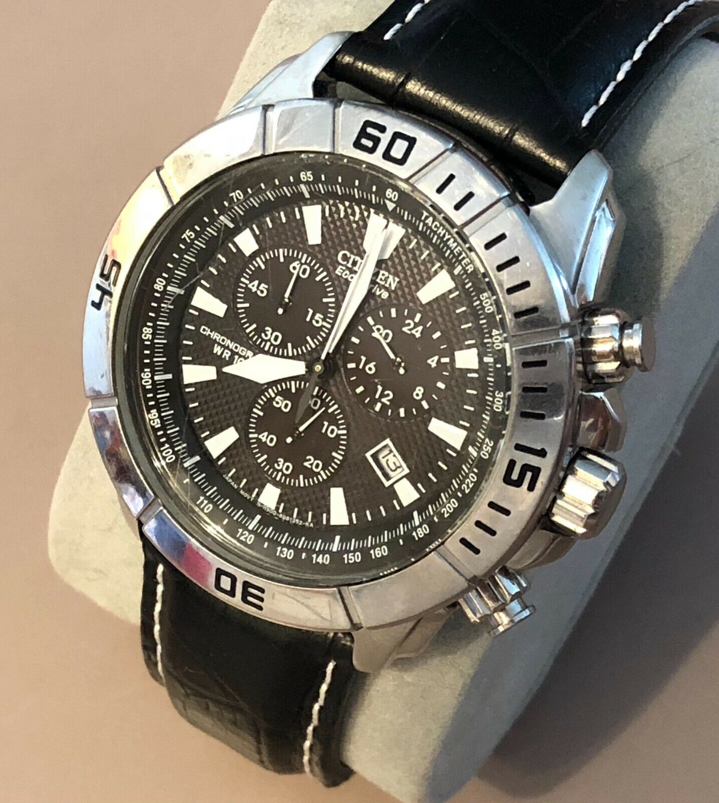 稼働品／CITIZEN Eco-Drive chronograph H500 Citizen Eco Drive H500 Men's Titanium Chronograph Watch