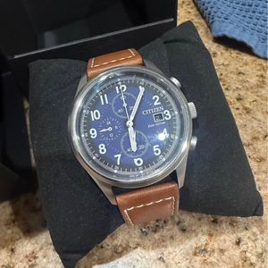 CITIZEN B642 CALIBRE ECO-DRIVE PILOT / AVIATOR STYLE CHRONOGRAPH